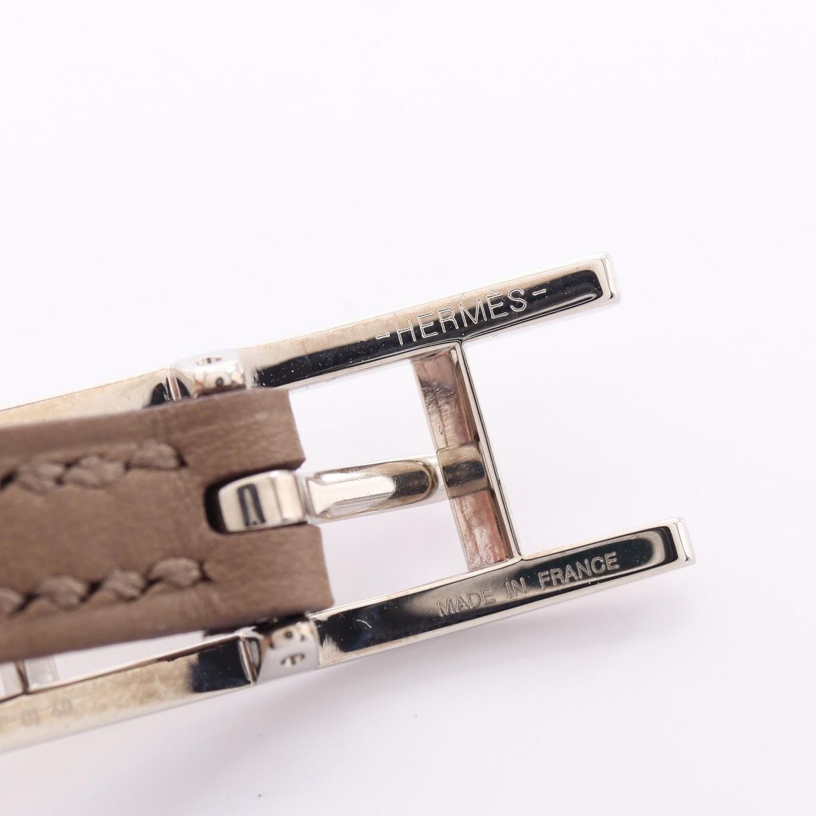 Hermes Behapi Double Tour Gray Beige Leather — view 4