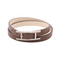 Hermes Behapi Double Tour Gray Beige Leather