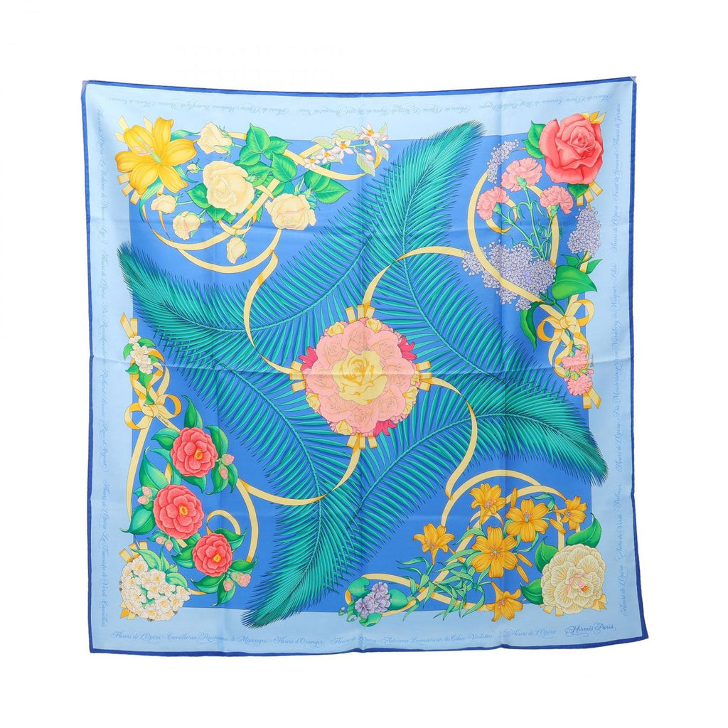 Hermes Scarf Carre 90 Fleurs de L'opera Silk