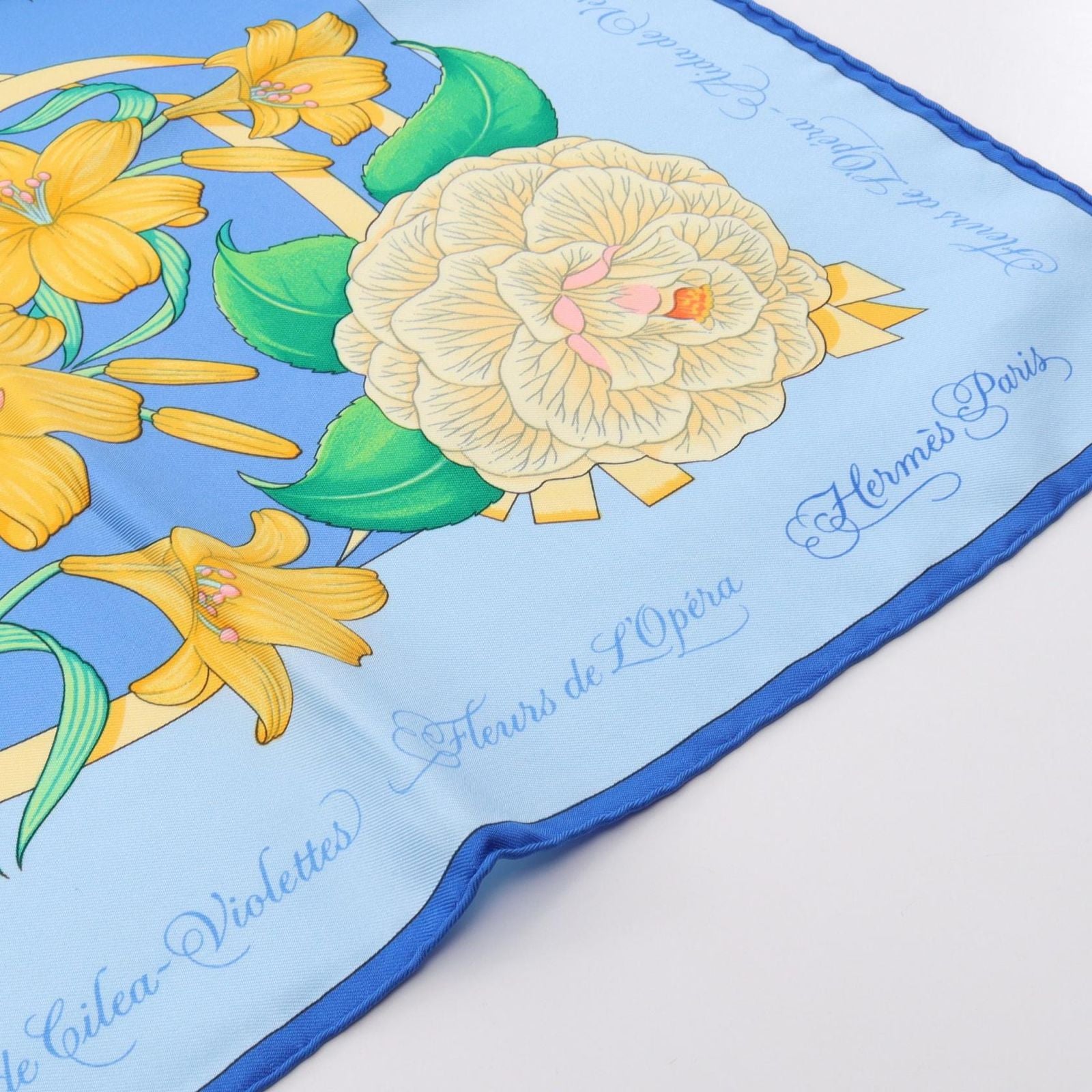 Hermes Scarf Carre 90 Fleurs de L'opera Silk — view 6