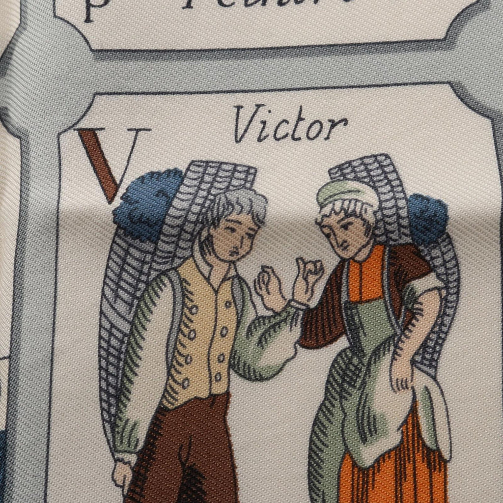 Hermes Scarf Petit Carre 45 L'alphabet Des Metiers Silk — view 5