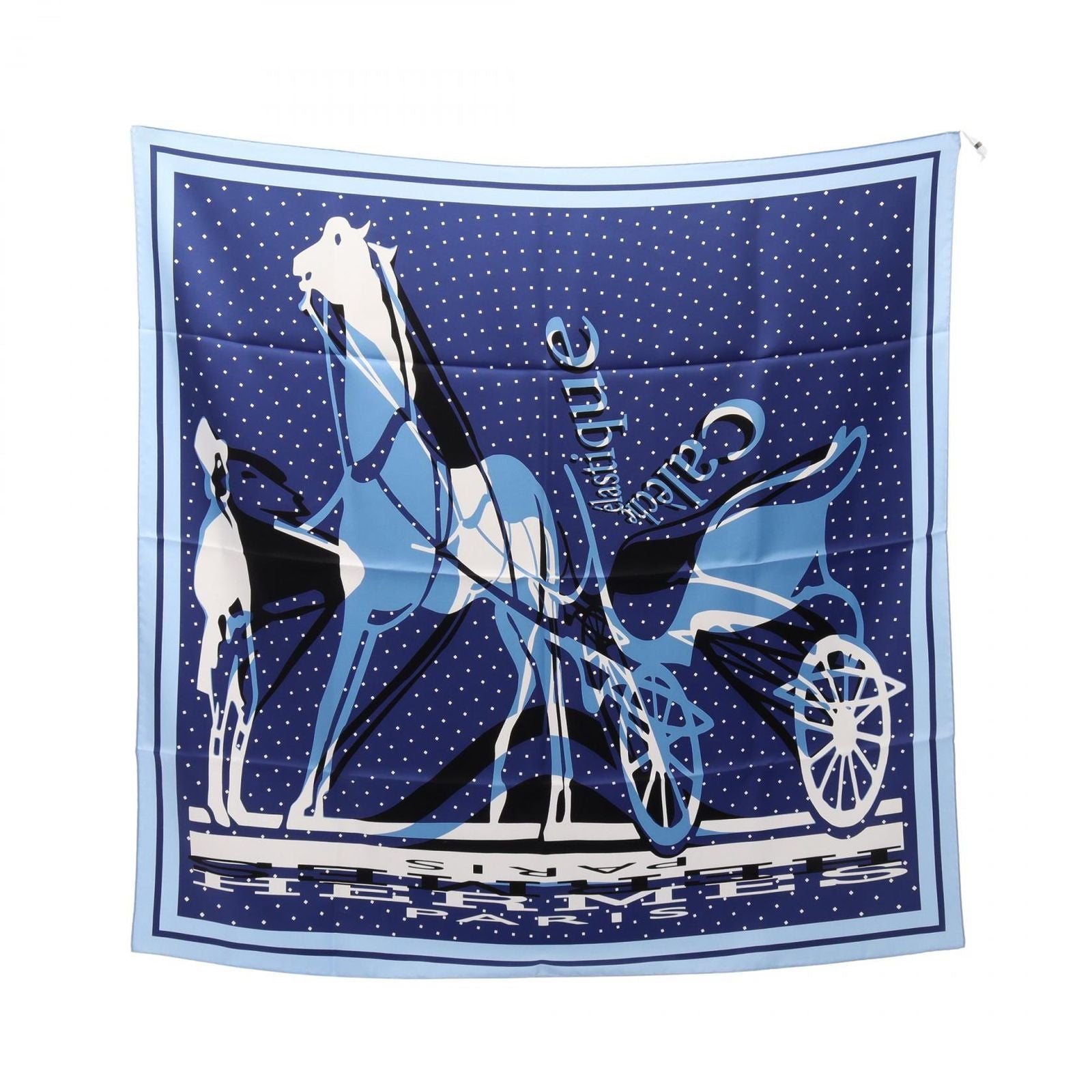 Hermes Scarf Carre 90 Caleche Elastique Silk