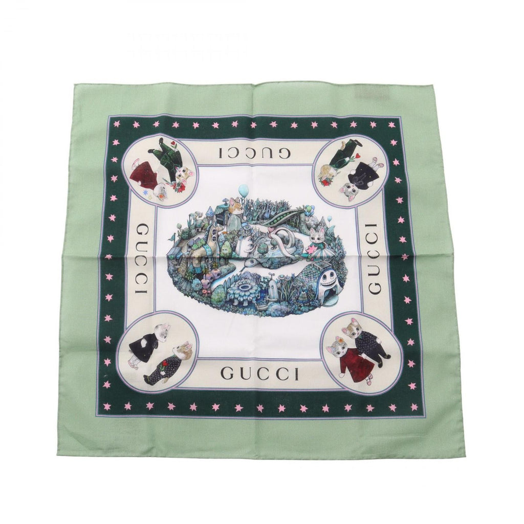 Gucci Scarf Yuko Higuchi Handkerchief Cotton