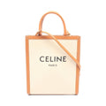 Celine Tote Bag Small Vertical Ivory Camel Black Canvas Leather