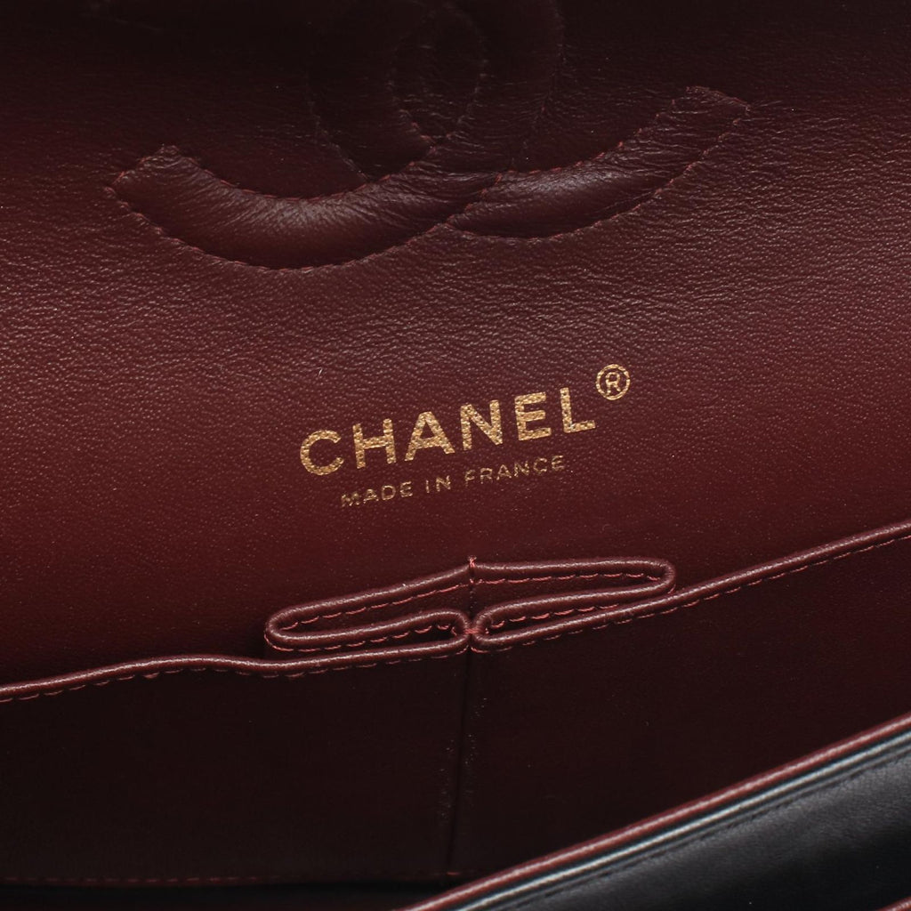 Chanel Shoulder Bag Quilted Double Flap Black Lambskin Chain — view 4