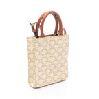 Celine Handbag Mini Vertical Cabas Triomphe 2-Way Ivory Brown Leather — view 2