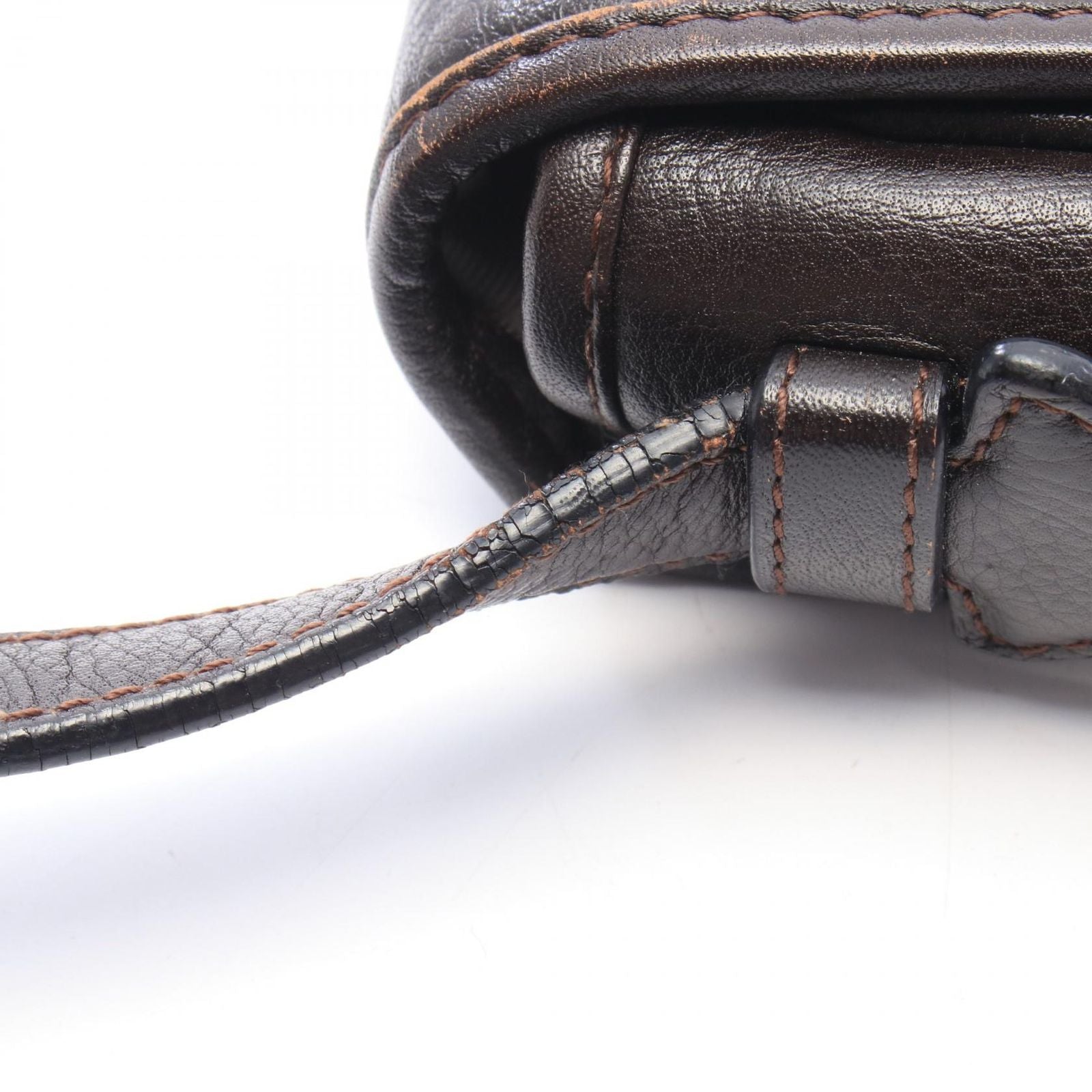 Loewe Shoulder Bag Heritage Dark Brown Leather — view 8