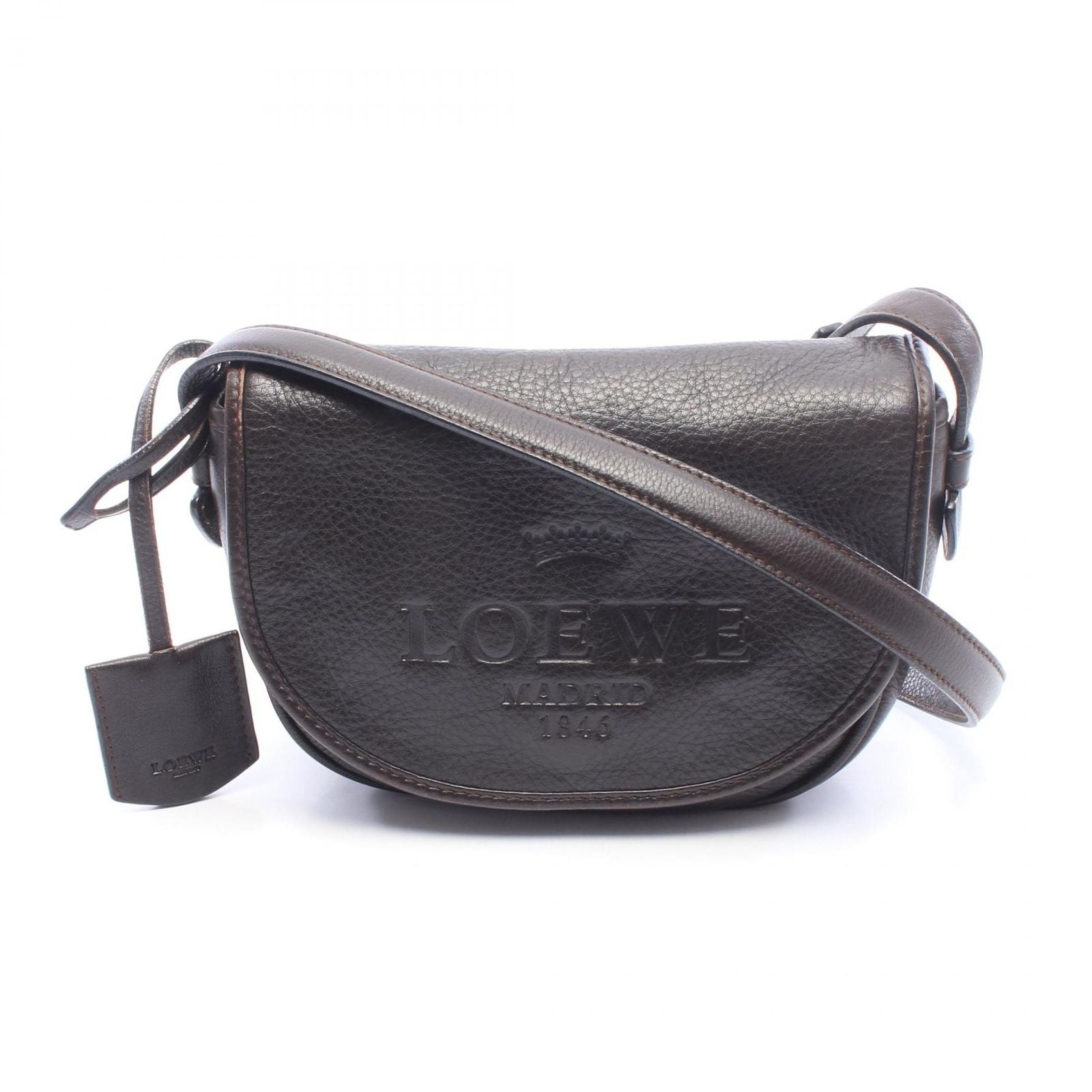 Loewe Shoulder Bag Heritage Dark Brown Leather