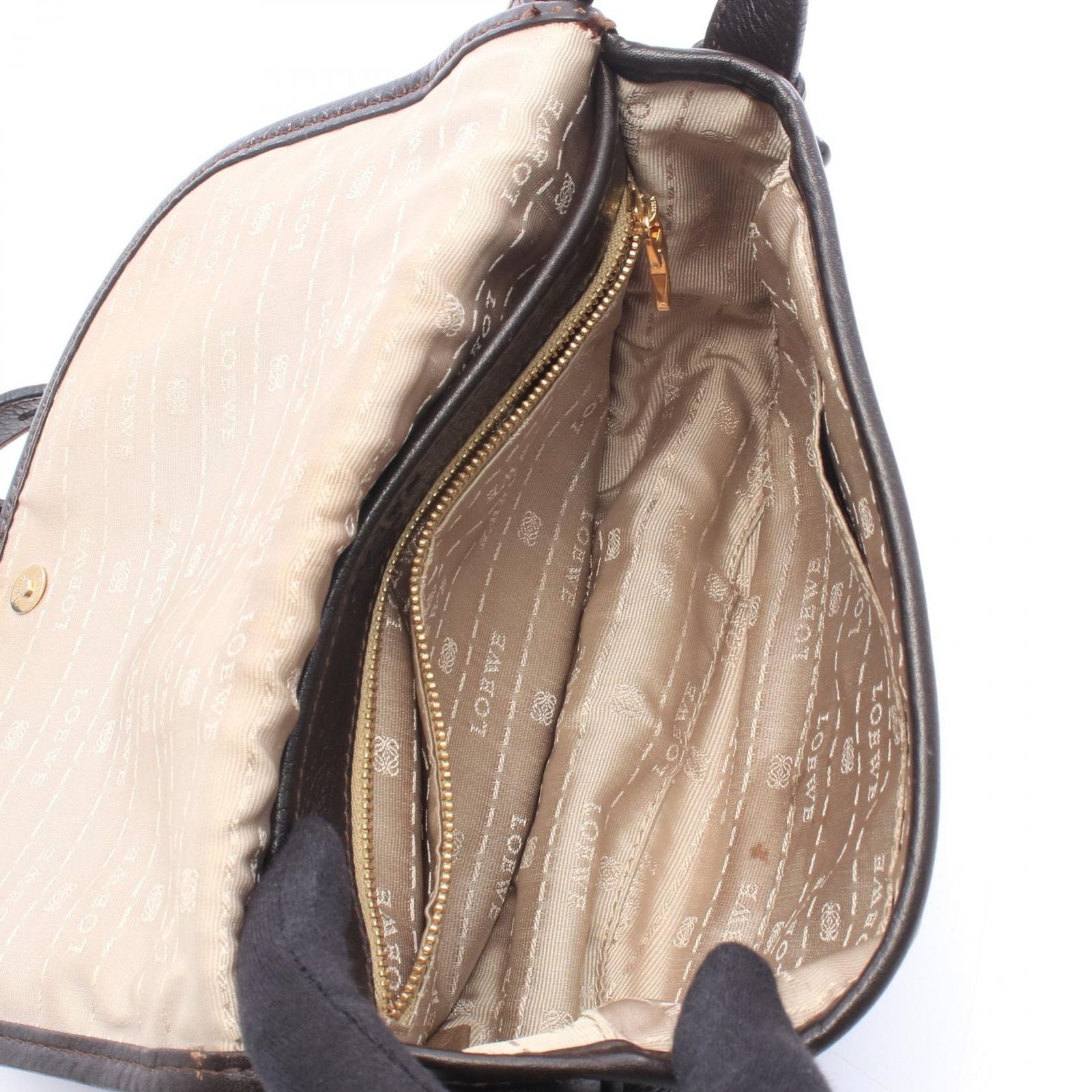 Loewe Shoulder Bag Heritage Dark Brown Leather — view 3