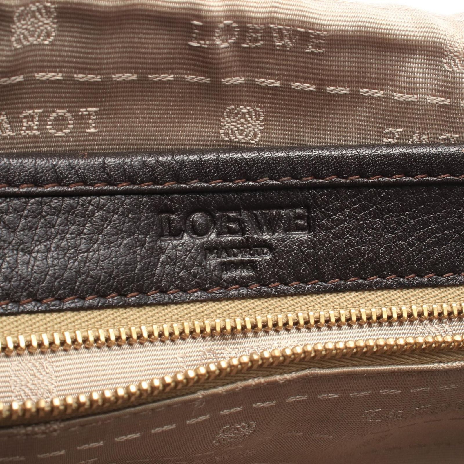Loewe Shoulder Bag Heritage Dark Brown Leather — view 4