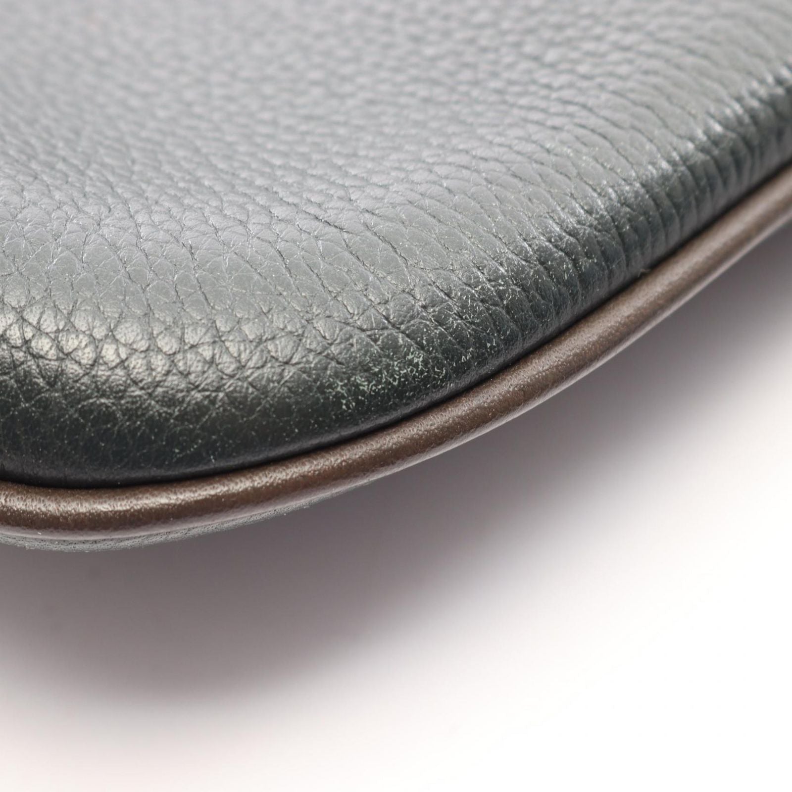 Loewe Shoulder Bag Anagram Dark Green Brown Leather — view 6