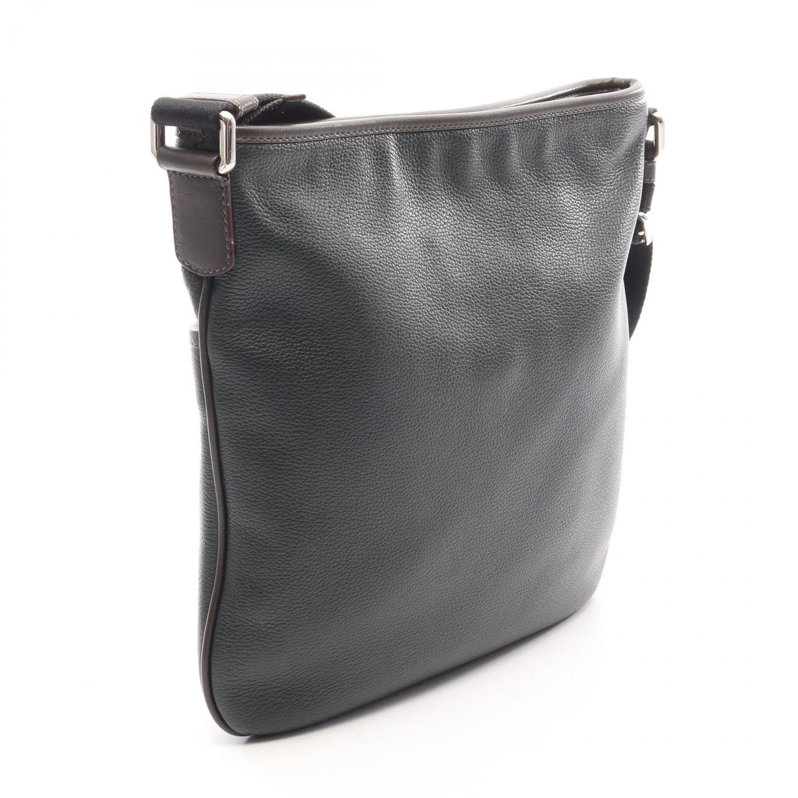 Loewe Shoulder Bag Anagram Dark Green Brown Leather — view 2
