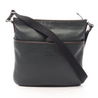 Loewe Shoulder Bag Anagram Dark Green Brown Leather