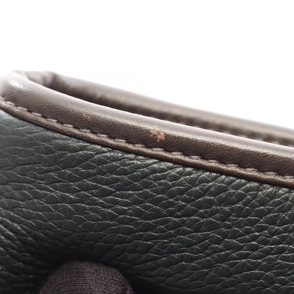 Loewe Shoulder Bag Anagram Dark Green Brown Leather — view 8