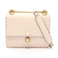 Fendi Shoulder Bag Mini Kan I Mini Kanai Ivory Green Pink Leather