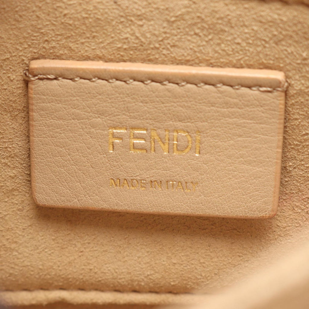 Fendi Shoulder Bag Mini Kan I Mini Kanai Ivory Green Pink Leather — view 4