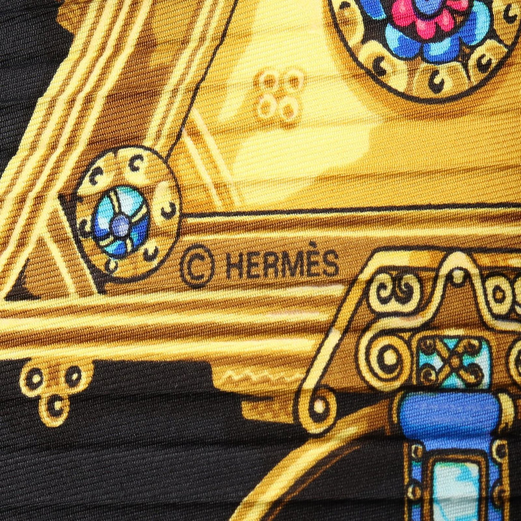 Hermes Scarf Carre Plisse Parures Des Sables Silk — view 2