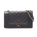 Chanel Shoulder Bag Mademoiselle Quilted Chain Black Lambskin