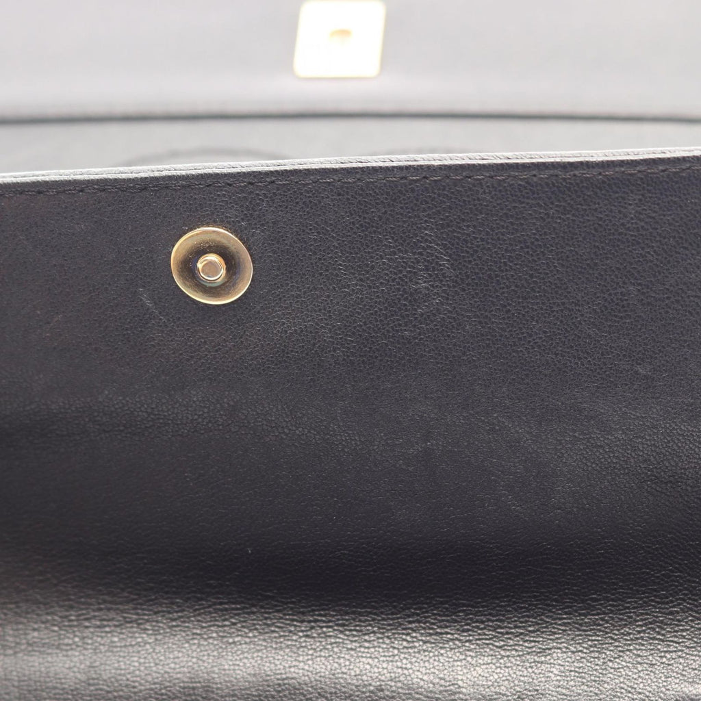 Chanel Shoulder Bag Mademoiselle Quilted Chain Black Lambskin — view 7
