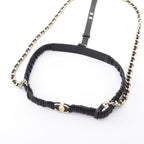 Chanel Suspenders CC Logo Chain Leather — view 7