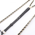 Chanel Suspenders CC Logo Chain Leather — view 3