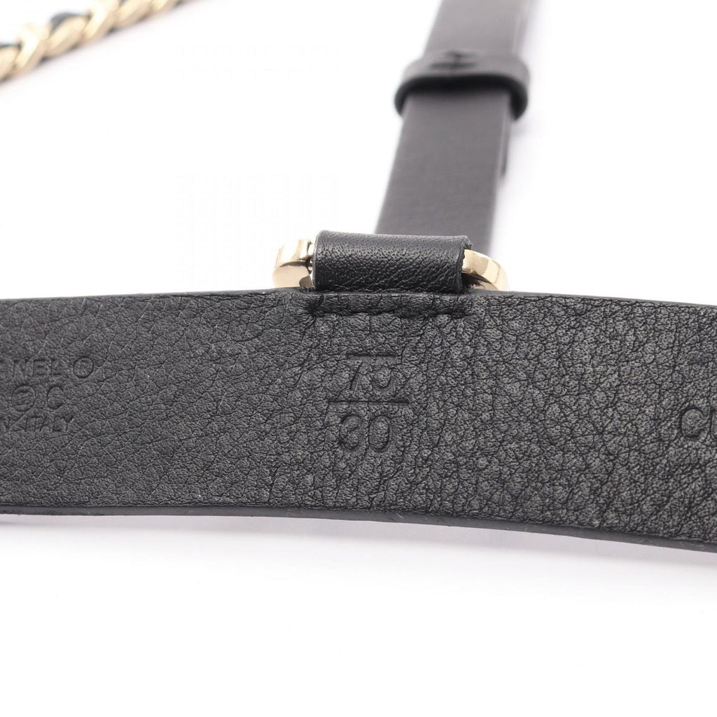 Chanel Suspenders CC Logo Chain Leather — view 5