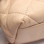 Chanel Shoulder Bag Quilted 2-Way Beige Lambskin Small Chain — view 6
