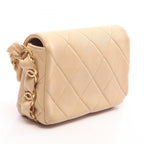 Chanel Shoulder Bag Quilted Beige Lambskin Small Flap Chain — view 2