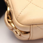 Chanel Shoulder Bag Quilted Beige Lambskin Small Flap Chain — view 6