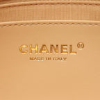 Chanel Shoulder Bag Quilted Beige Lambskin Small Flap Chain — view 4