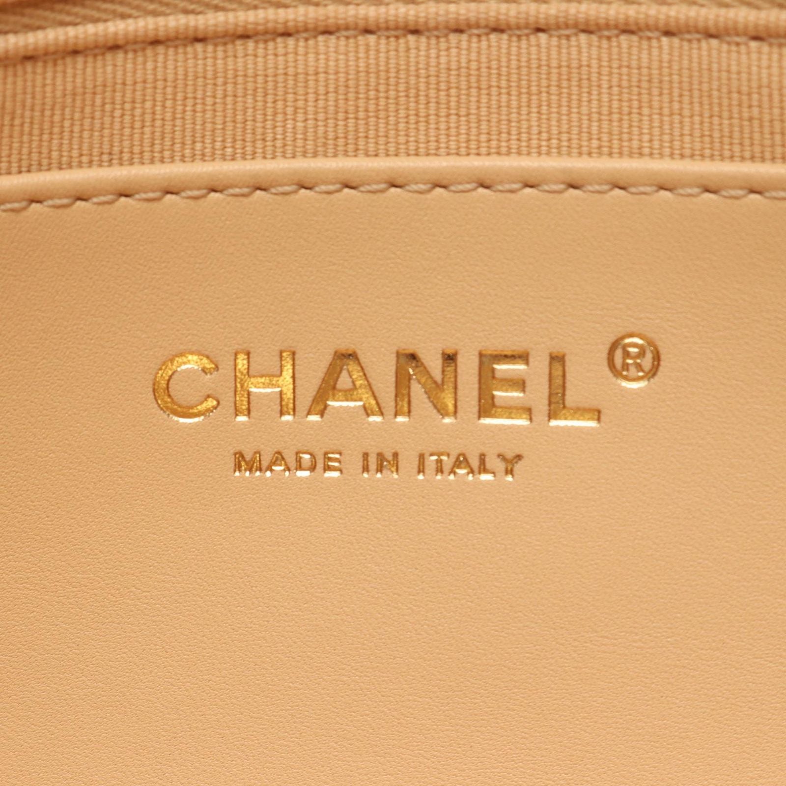 Chanel Shoulder Bag Quilted Beige Lambskin Small Flap Chain — view 4