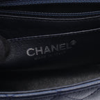 Chanel Shoulder Bag Mini Quilted Navy Caviar Leather Chain — view 4