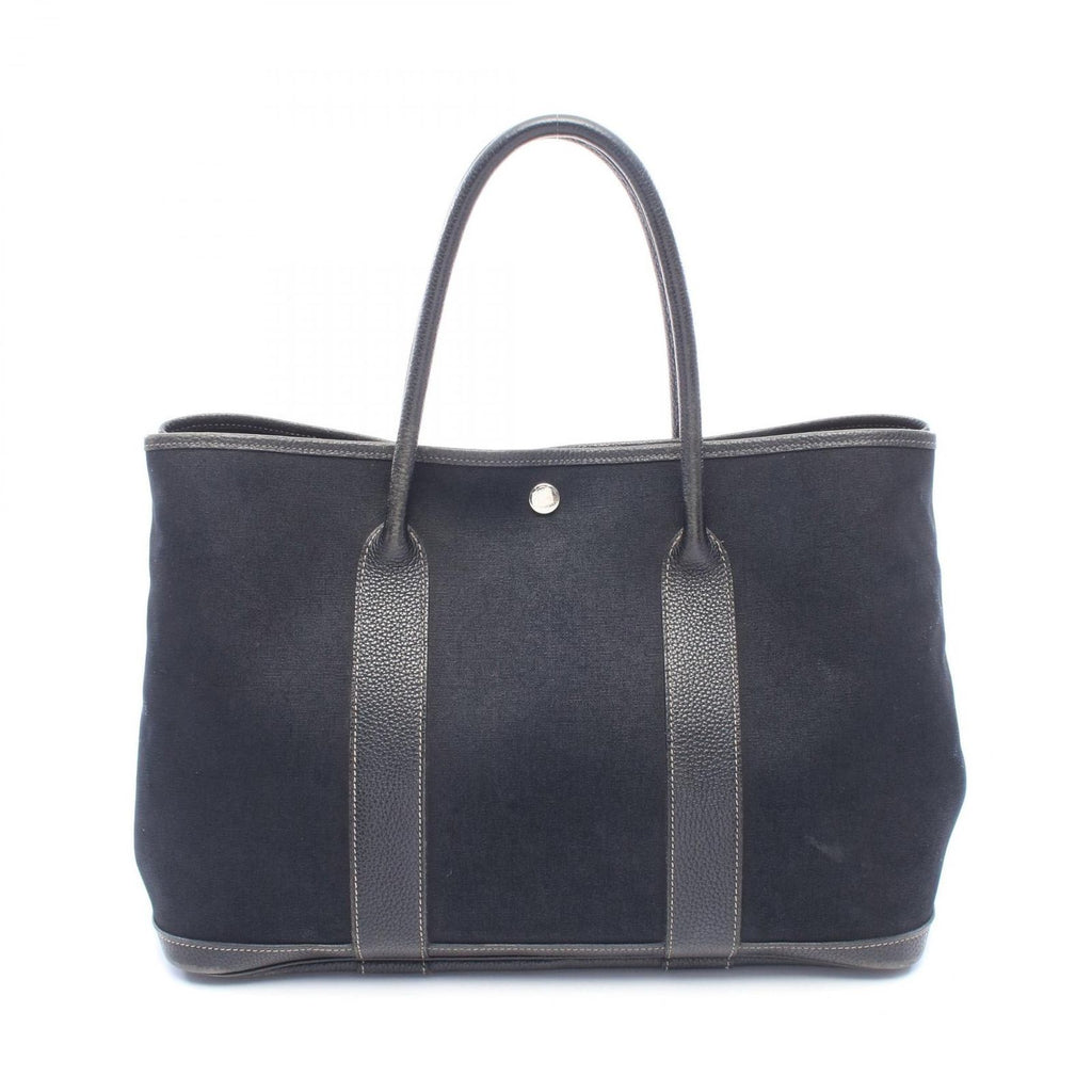 Hermes Tote Bag Garden Party PM Black Leather
