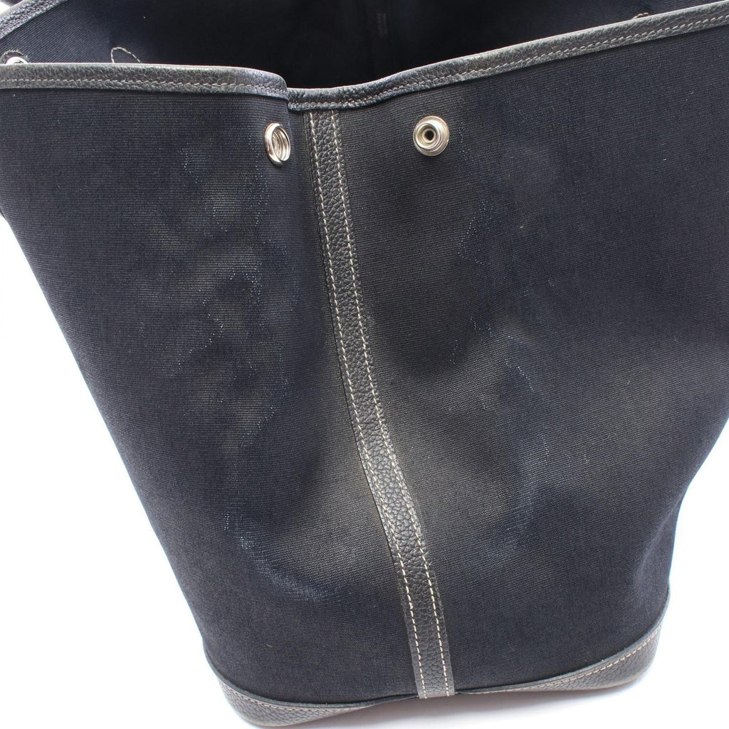 Hermes Tote Bag Garden Party PM Black Leather — view 6