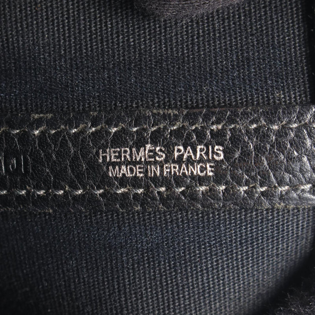 Hermes Tote Bag Garden Party PM Black Leather — view 4