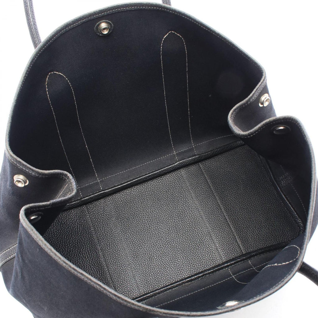 Hermes Tote Bag Garden Party PM Black Leather — view 3