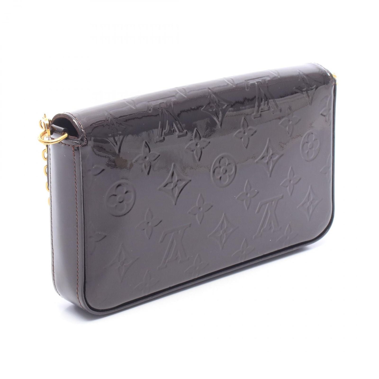 Louis Vuitton Shoulder Bag Pochette Felicie Monogram Vernis Amarante Alamant — view 2