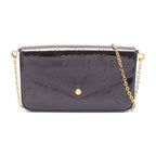 Louis Vuitton Shoulder Bag Pochette Felicie Monogram Vernis Amarante Alamant