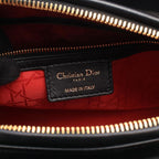 Dior Handbag Lady Dior Large 2-Way Black Leather Cannage Tote — view 4