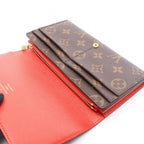 Louis Vuitton Bifold Wallet Portefeuille Sarah Monogram Polar Bear Leather — view 6