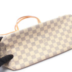 Louis Vuitton Tote Bag Neverfull MM Damier Azur Leather — view 8