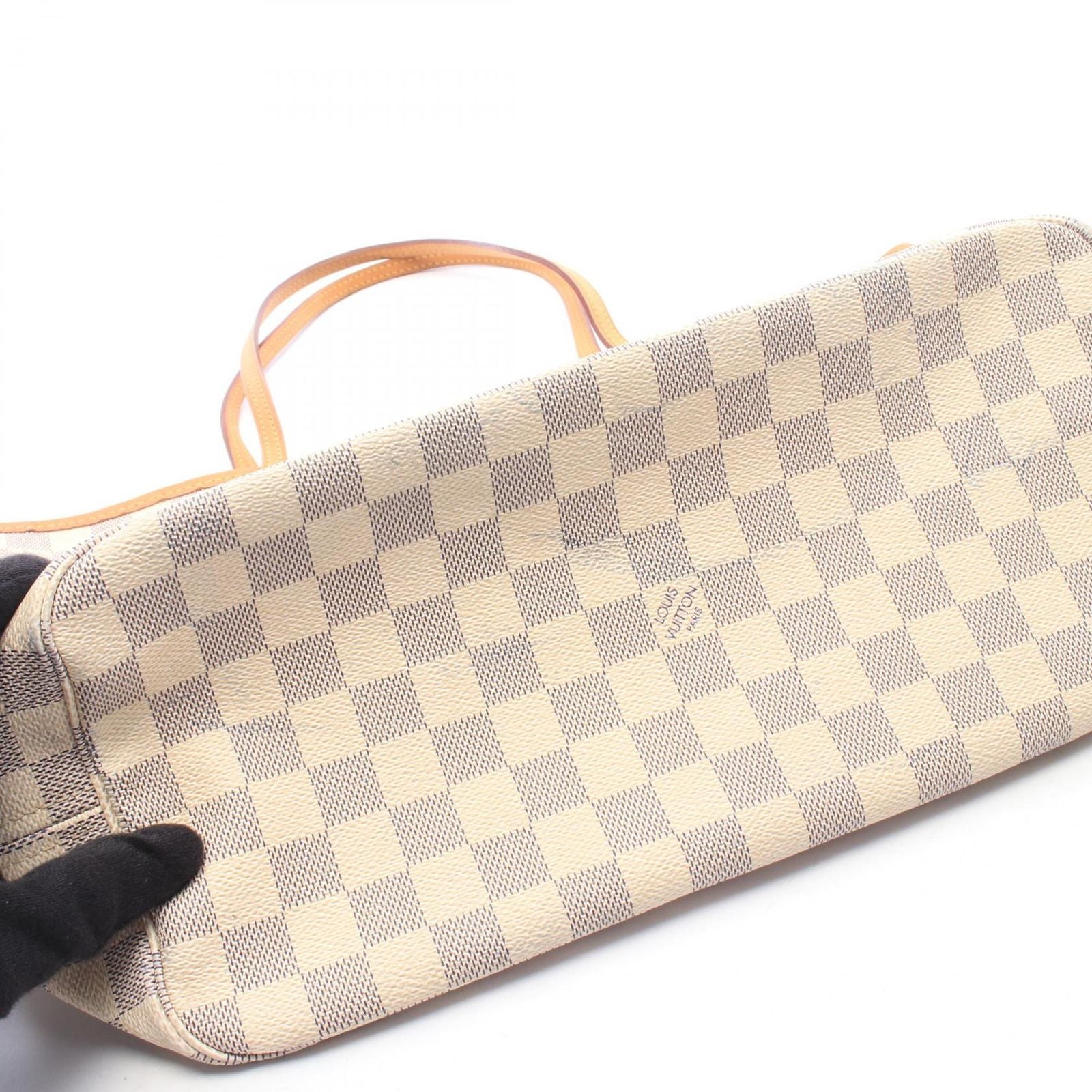 Louis Vuitton Tote Bag Neverfull MM Damier Azur Leather — view 8