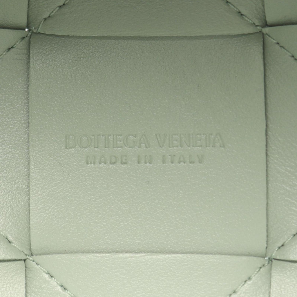 Bottega Veneta Shoulder Bag Maxi Intrecciato Small Cassette Blue Gray Leather — view 4