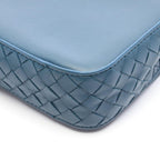 Bottega Veneta Shoulder Bag Intrecciato Blue Lambskin Chain Wallet — view 6
