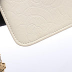 Chanel Shoulder Bag Camellia White Caviar Leather Chain Wallet — view 8