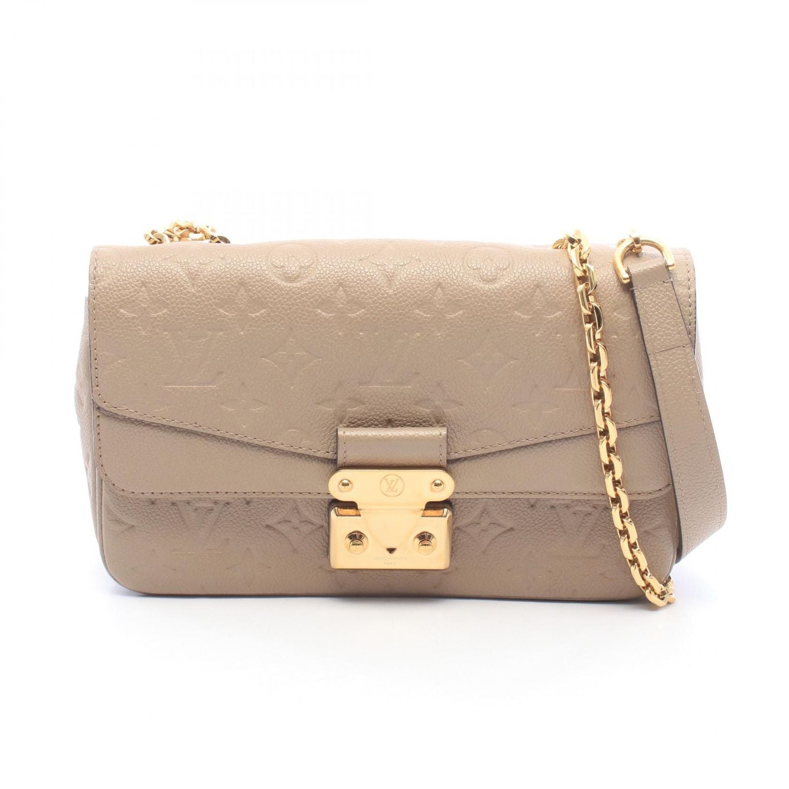 Louis Vuitton Shoulder Bag Malso Monogram Empreinte Tourterelle Leather
