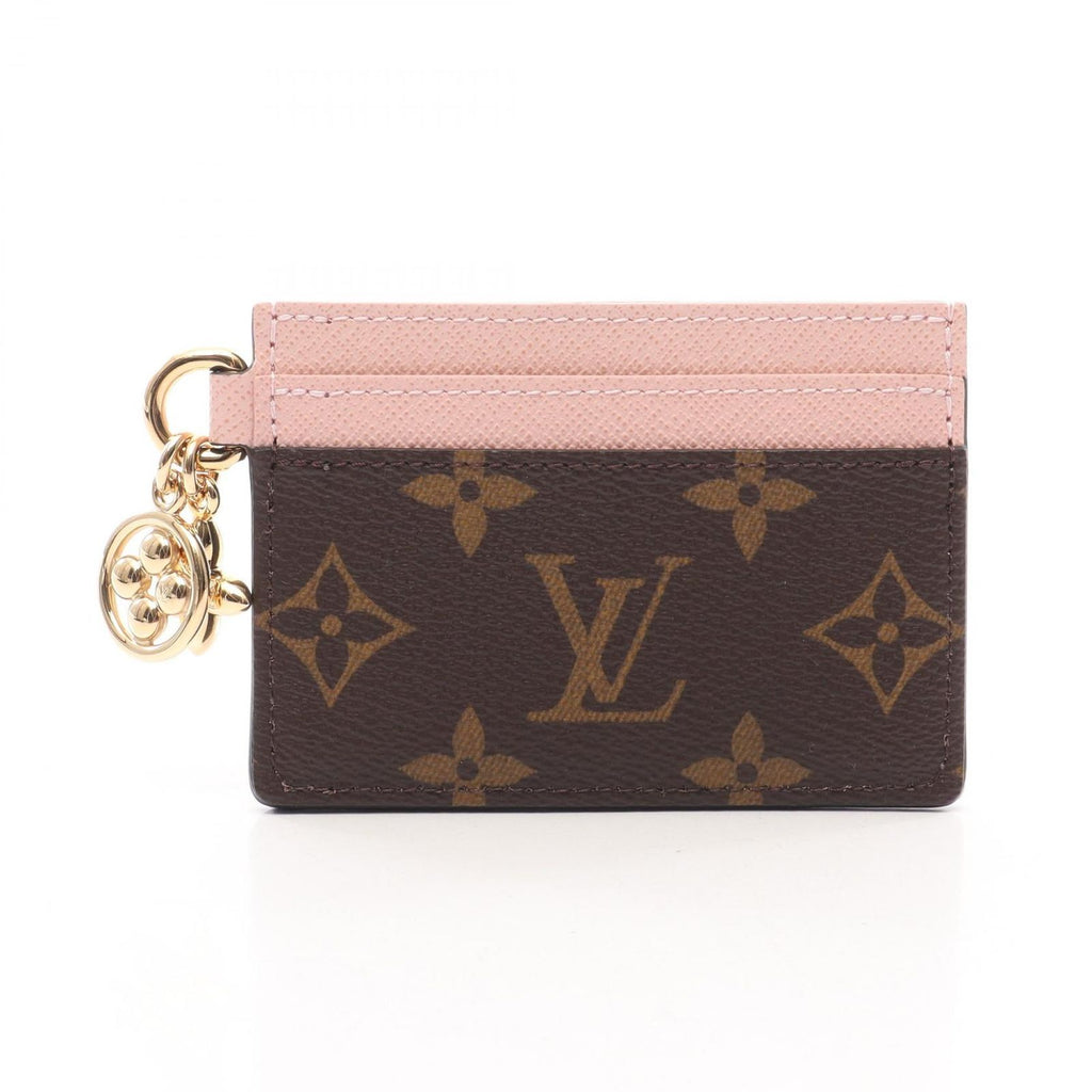 Louis Vuitton Card Case LV Charm Rose Ballerine Leather