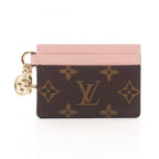 Louis Vuitton Card Case LV Charm Rose Ballerine Leather