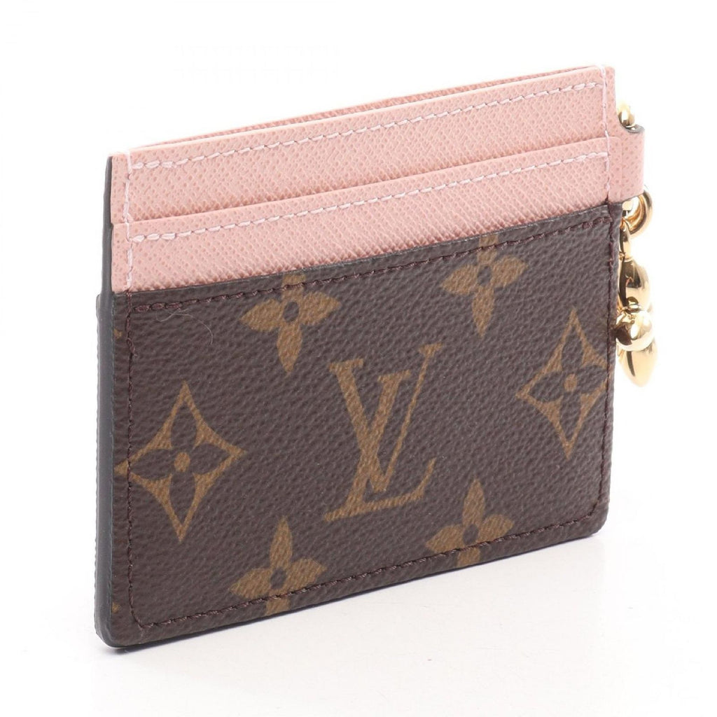 Louis Vuitton Card Case LV Charm Rose Ballerine Leather — view 2