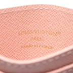 Louis Vuitton Card Case LV Charm Rose Ballerine Leather — view 4